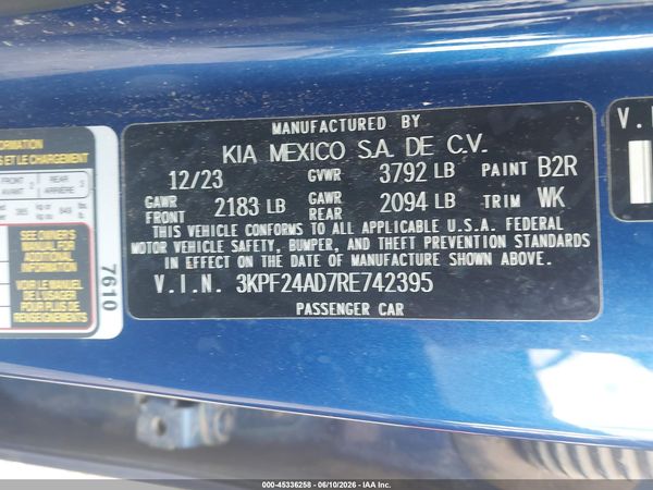 2024 KIA FORTE LXS
