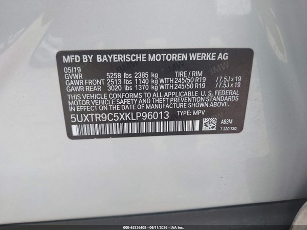 2019 BMW X3 XDRIVE30I