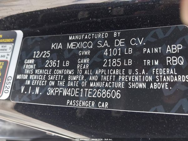 2026 KIA K4 GT-LINE
