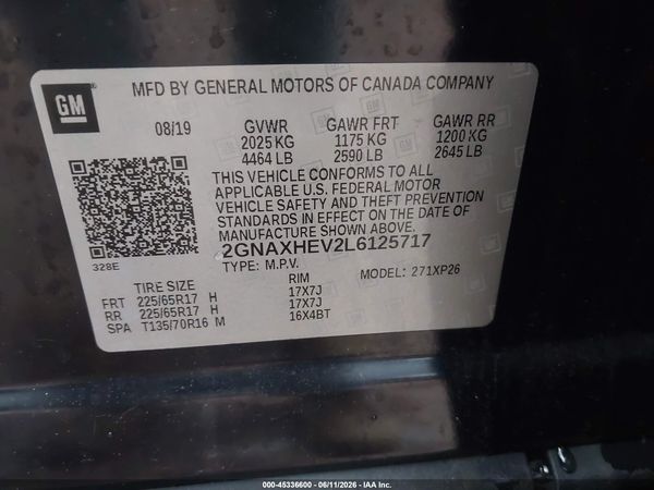 2020 CHEVROLET EQUINOX FWD LS — I9