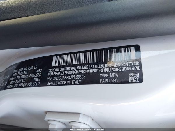 2018 JEEP RENEGADE LATITUDE 4X4