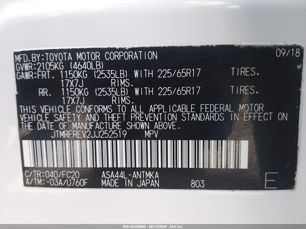 2018 TOYOTA RAV4 XLE