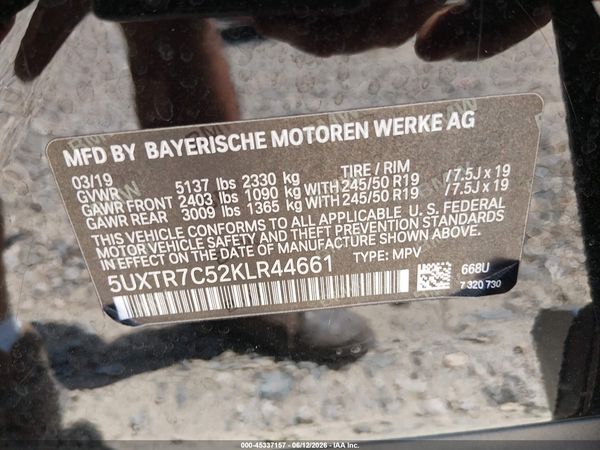 2019 BMW X3 SDRIVE30I