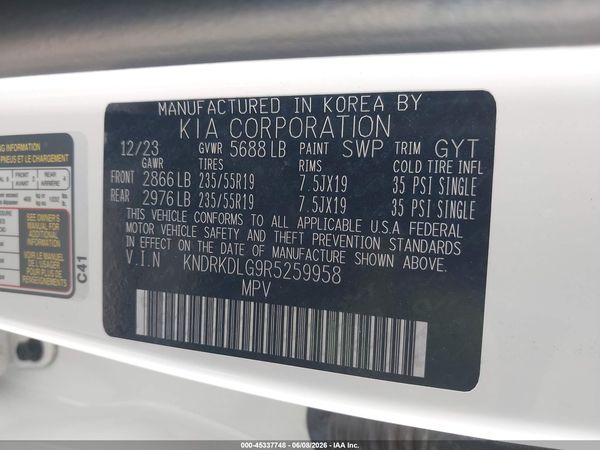 2024 KIA SORENTO HYBRID SX PRESTIGE