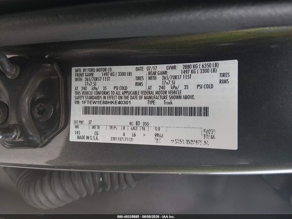 2017 FORD F-150 XL