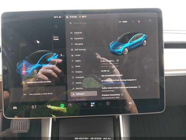 2019 TESLA MODEL 3 LONG RANGE/PERFORMANCE