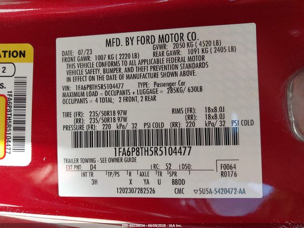 2024 FORD MUSTANG