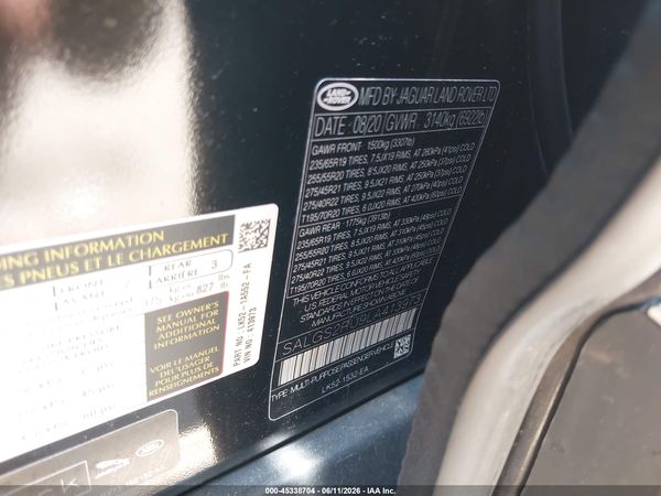 2020 LAND ROVER RANGE ROVER HSE