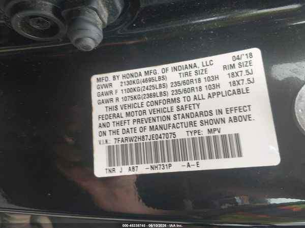 2018 HONDA CR-V EX-L/EX-L NAVI