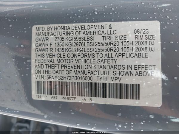 2023 HONDA PILOT 2WD TOURING