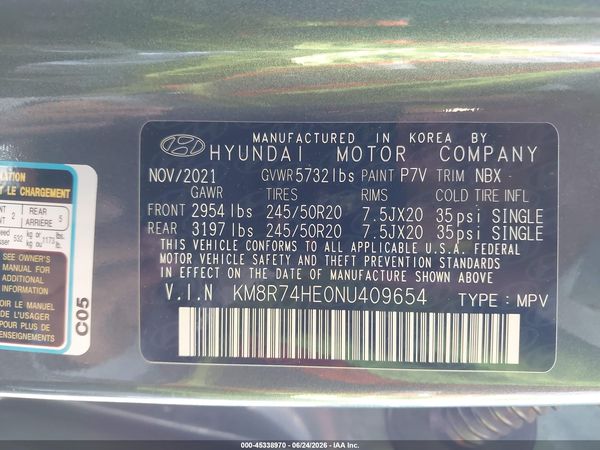 2022 HYUNDAI PALISADE CALLIGRAPHY