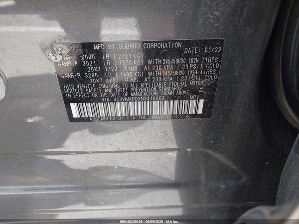 2022 SUBARU ASCENT LIMITED