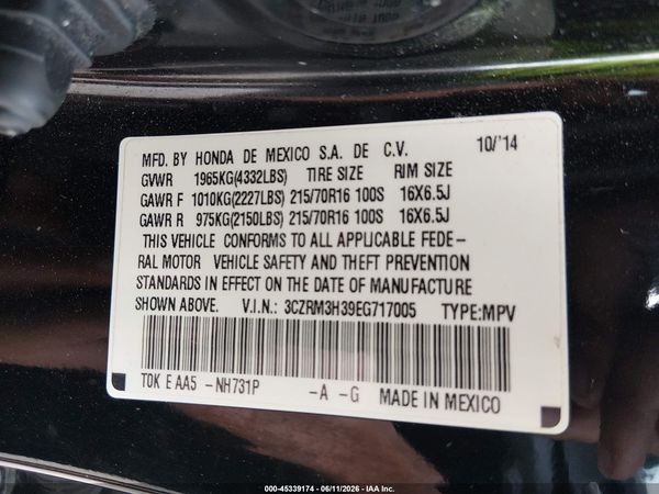 2014 HONDA CR-V LX