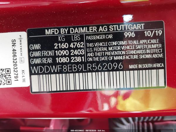 2020 MERCEDES-BENZ C 300 4MATIC