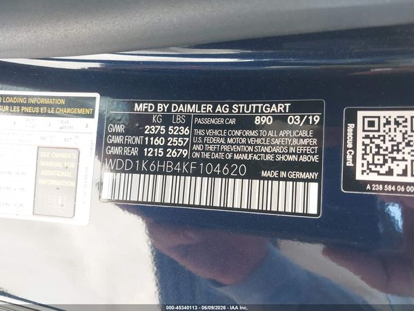 2019 MERCEDES-BENZ E 450 E450