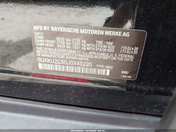 2018 BMW X6 XDRIVE35I