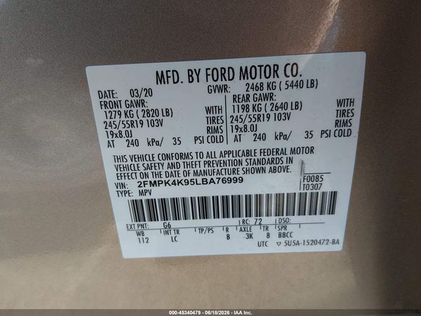 2020 FORD EDGE TITANIUM