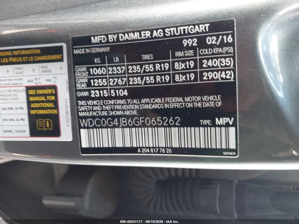 2016 MERCEDES-BENZ GLC 300 GLC300
