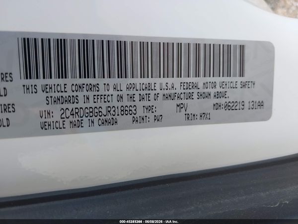 2018 DODGE GRAND CARAVAN SE