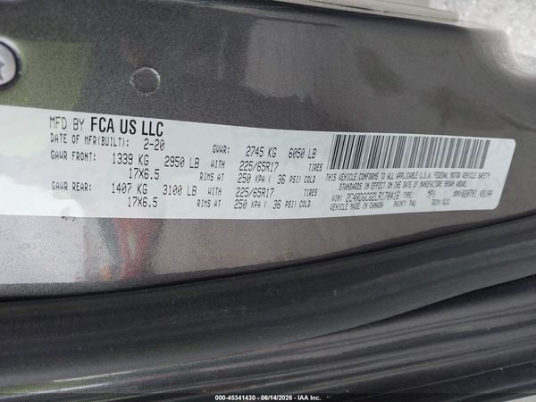 2020 DODGE GRAND CARAVAN SXT — I9
