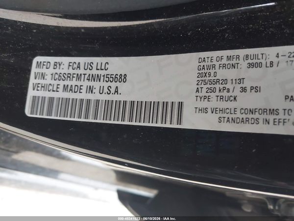 2022 RAM 1500 BIG HORN  4X4 6'4 BOX