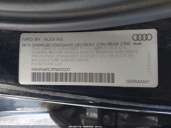 2015 AUDI A6 3.0T PREMIUM PLUS