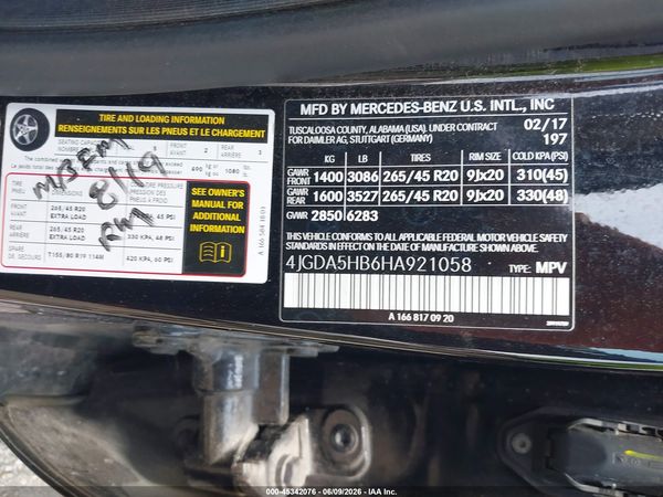 2017 MERCEDES-BENZ GLE 350 4MATIC