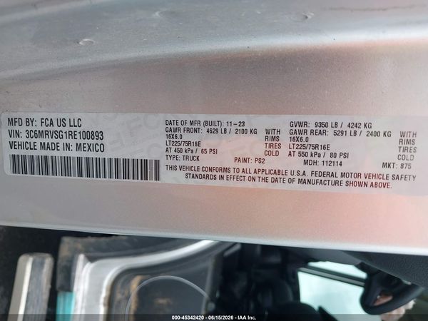 2024 RAM PROMASTER 3500