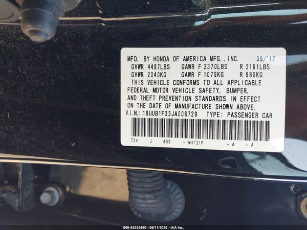 2018 ACURA TLX Standard
