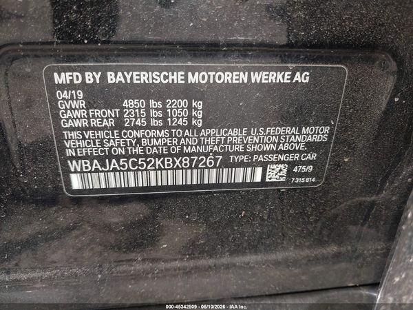 2019 BMW 530I