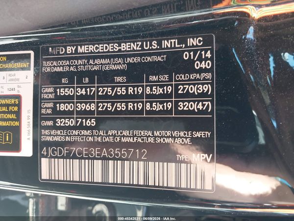 2014 MERCEDES-BENZ GL 450 4MATIC