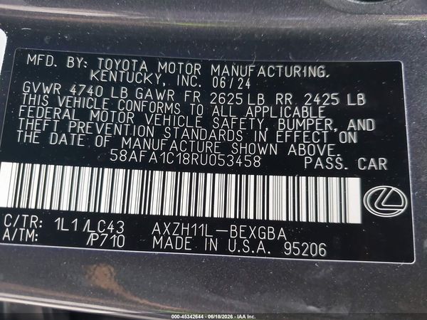2024 LEXUS ES 300H ULTRA LUXURY
