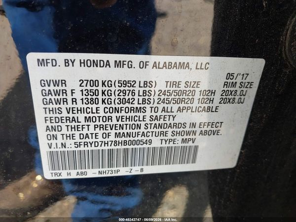 2017 ACURA MDX SPORT HYBRID ADVANCE PACKAGE