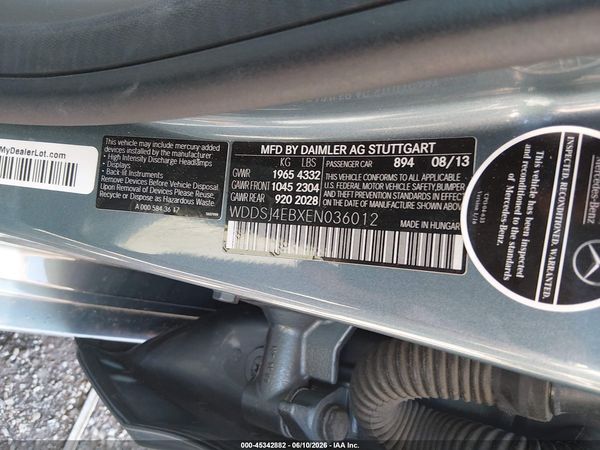 2014 MERCEDES-BENZ CLA 250 CLA250