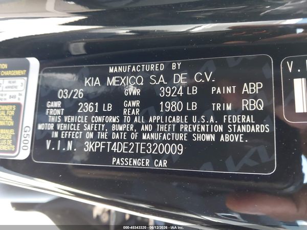 2026 KIA K4 LXS