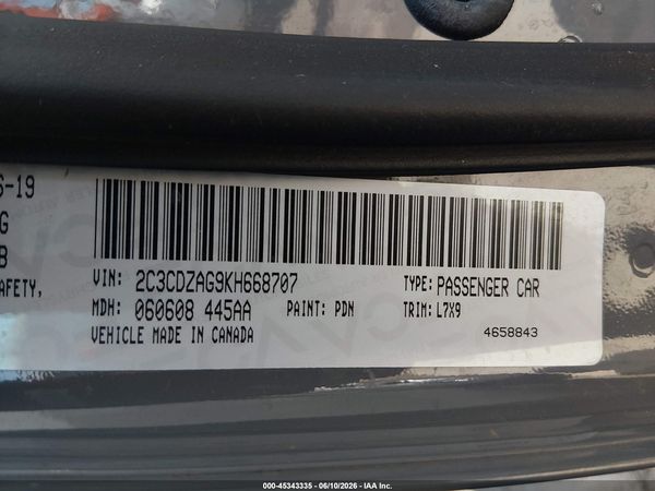 2019 DODGE CHALLENGER SXT