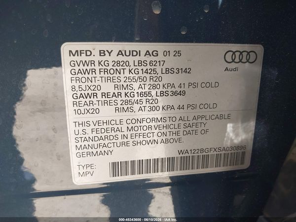 2025 AUDI Q6 E-TRON PREMIUM PLUS