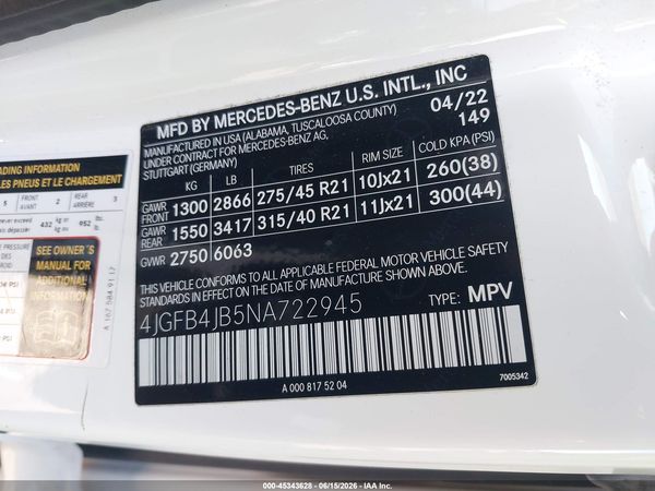 2022 MERCEDES-BENZ GLE 350 GLE350