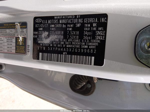 2018 KIA SORENTO 3.3L EX