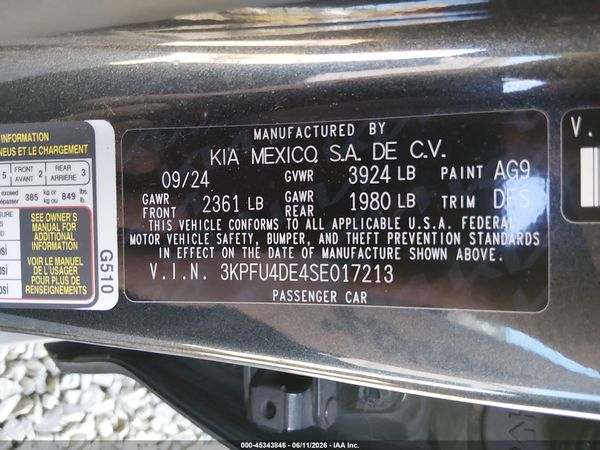 2025 KIA K4 EX