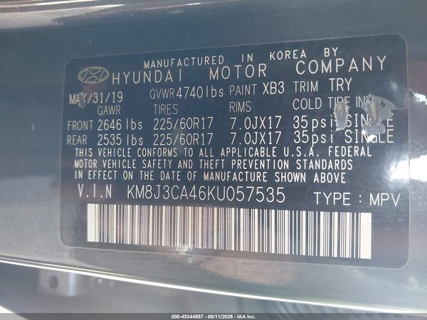2019 HYUNDAI TUCSON VALUE