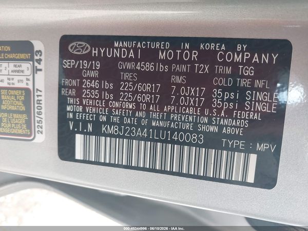 2020 HYUNDAI TUCSON SE