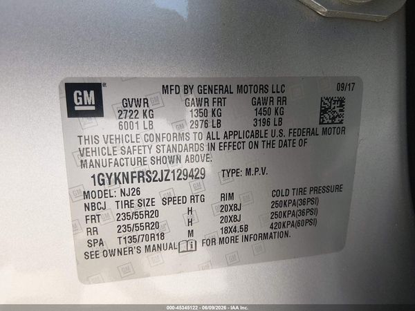 2018 CADILLAC XT5 PREMIUM LUXURY