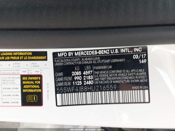 2017 MERCEDES-BENZ C 300 C300