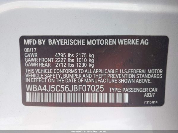 2018 BMW 440I GRAN COUPE