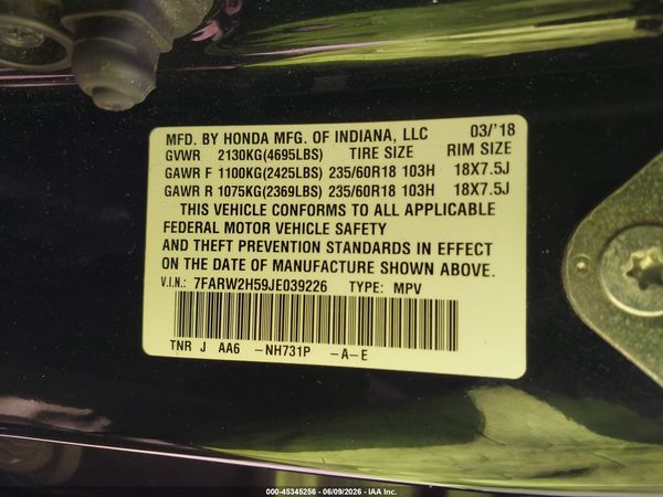 2018 HONDA CR-V EX