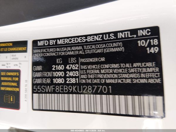 2019 MERCEDES-BENZ C 300 4MATIC