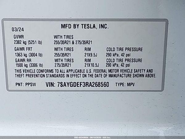 2024 TESLA MODEL Y