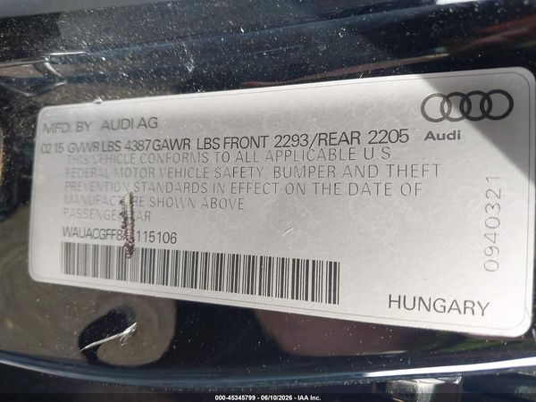 2015 AUDI A3 1.8T PREMIUM