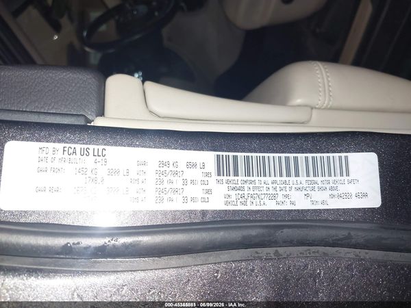 2019 JEEP GRAND CHEROKEE LAREDO E 4X4